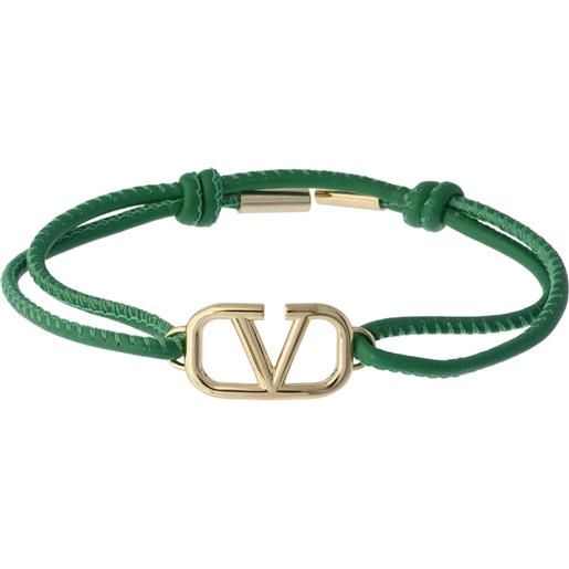 VALENTINO GARAVANI bracciale vlogo in pelle