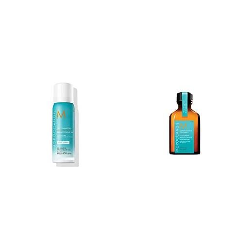 Moroccanoil shampoo secco toni chiari 65 ml & trattamento, formato viaggio 25ml