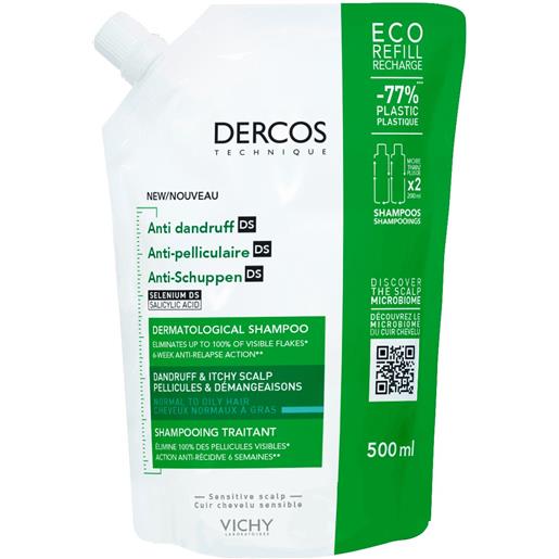 Vichy dercos shampoo antiforfora ecoricarica 500ml