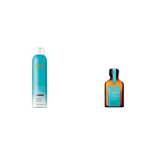 Moroccanoil shampoo secco toni scuri, 217 ml & trattamento, formato viaggio 25ml