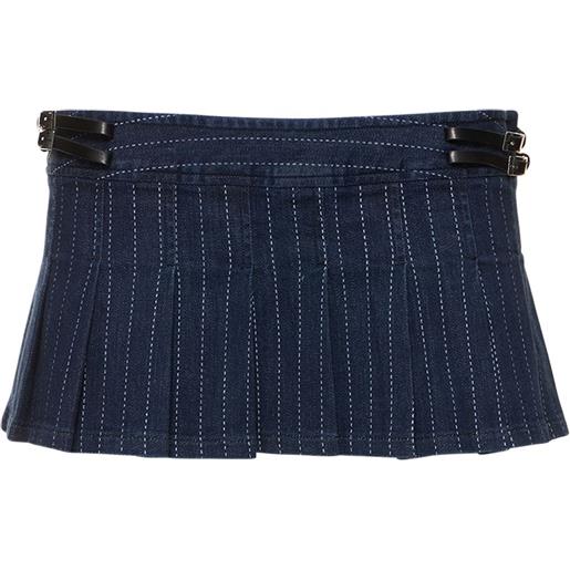 MIAOU ren pleated cotton mini skirt