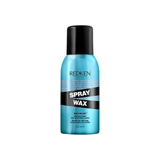 Redken cera spray, texture e definizione per il tuo styling, finish satinato, per tutti i tipi di capelli, formula vegana, spray wax, 150 ml