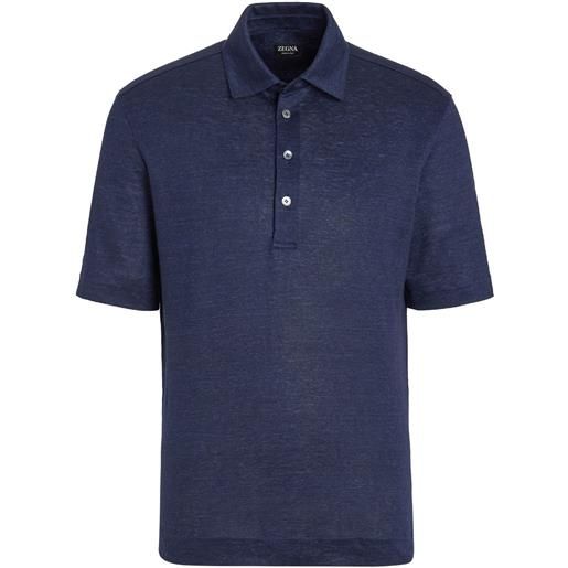 Zegna polo a maniche corte - blu