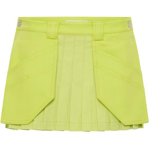 Dion Lee minigonna workwear con pieghe - giallo