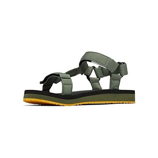 Columbia breaksider sandal sandali da uomo, verde (mosstone x golden yellow), 42 eu