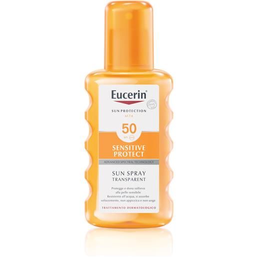 Eucerin sensitive protect sun spray transparent spf50 200ml spray solare corpo alta prot. 