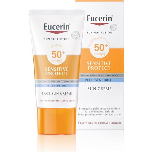 Eucerin sensitive protect sun face creme spf50+ 50ml solare viso alta prot. 