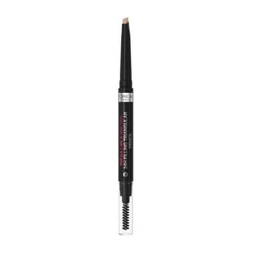 L'Oréal Paris infaillible brows 24h filling triangular pencil matita per sopracciglia waterproof 1 ml tonalità 07 blonde