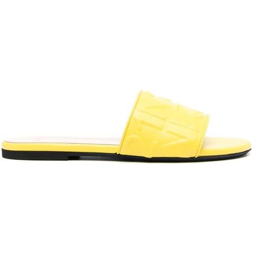 Nº21 sandali slides con logo goffrato - giallo