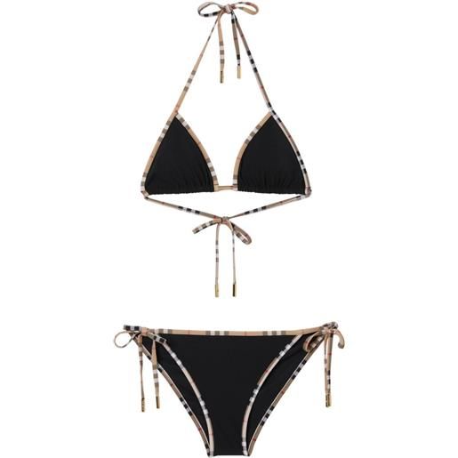 Burberry set bikini a triangolo - nero