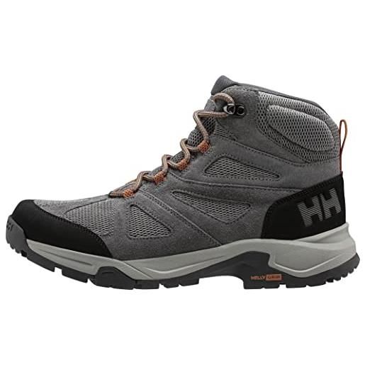 Helly Hansen switchback trail airflow boot, scarponi da trekking uomo, grigio charcoal burnt orange, 42.5 eu