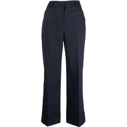 Incotex pantaloni svasati a vita alta - blu