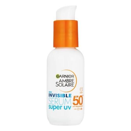 Garnier ambre solaire super uv invisible serum spf50+ siero abbronzante per il viso 30 ml unisex