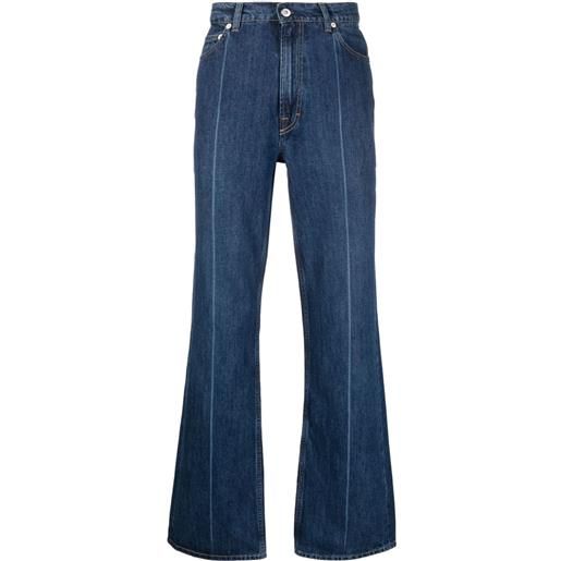 OUR LEGACY jeans dritti con cuciture a contrasto - blu