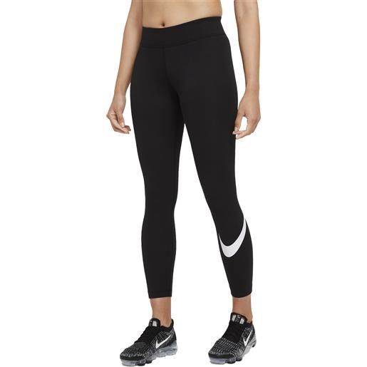 Nike leggings da donna a vita media essential nero