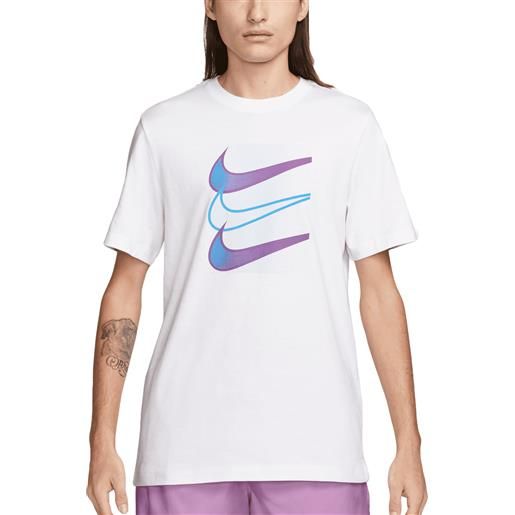 Nike t-shirt da uomo swoosh 12mo bianco