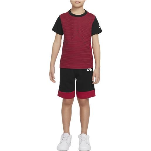 Nike jordan completo t-shirt e shorts bambino jumpman rosso