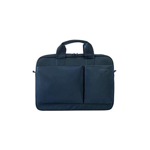 Tucano - più borsa slim per laptop 15.6 e mac. Book pro 16. City bag da ufficio e università. Ideale per donna e uomo, blu