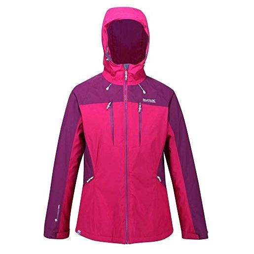 Regatta highton - giacca termica da donna, elasticizzata, traspirante, con cuciture nastrate, con cerniera, colore: viola/prugna, 8