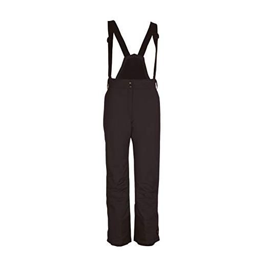 Killtec erielle, pantaloni funzionali con spalline rimovibili, protezione bordi e paraneve womens, nero, 42 (l)