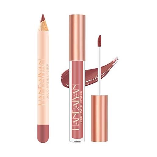 Utapossin set di matite per labbra lucidalabbra rossetto lipliner matita lip gloss lip liner set rossetto matte lunga durata liquido kit rimpolpante labbra impermeabile lunga durata tazza antiaderente（#7）