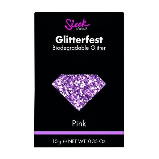 SLEEK trucco elegante elegante glitterfest biodegradabile glitter rosa 10g