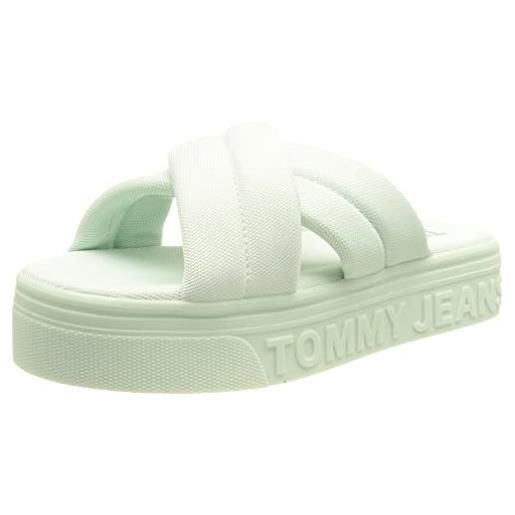 Tommy Jeans sandalo flatform, donna, ossigeno, 40 eu
