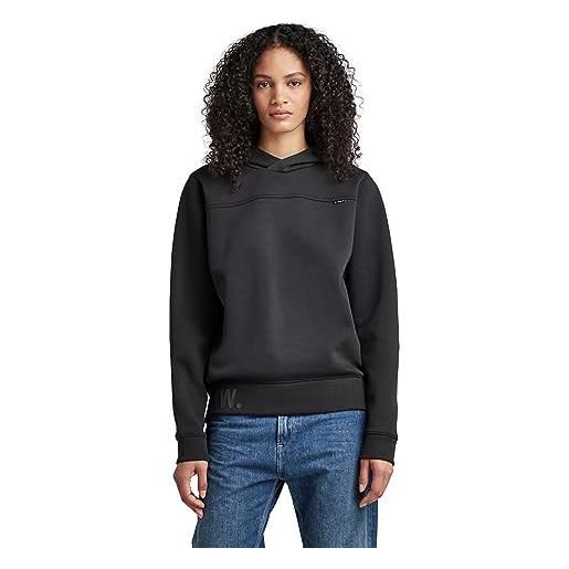 G-STAR RAW women's thistle back graphic hoodie, nero (caviar d22358-a971-d301), xs