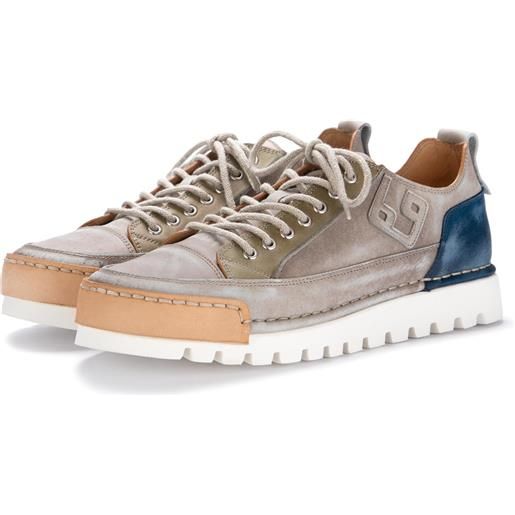 Bng real shoes | sneakers la patch grigio blu verde