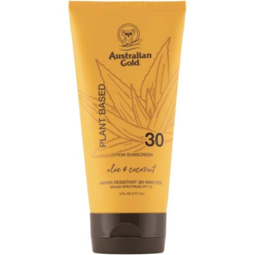 Australian Gold plant based lotion sunscreen aloe & coconut spf 30 177 ml