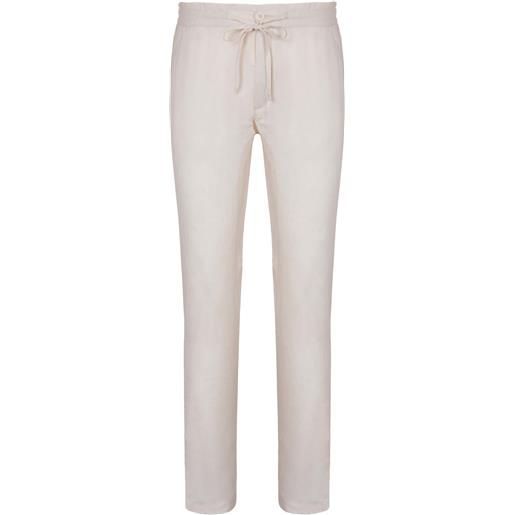 Camicissima linen chinos trousers with coulisse beige
