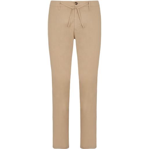 Camicissima cotton poplin chinos with coulisse lightbrown