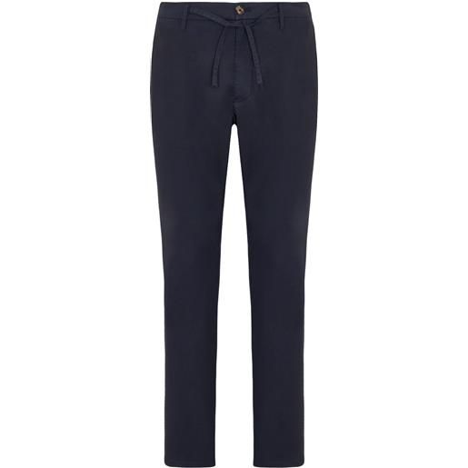 Camicissima cotton poplin chinos with coulisse blue navy