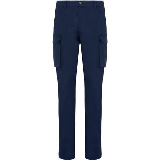 Camicissima cotton popeline cargo trousers blue