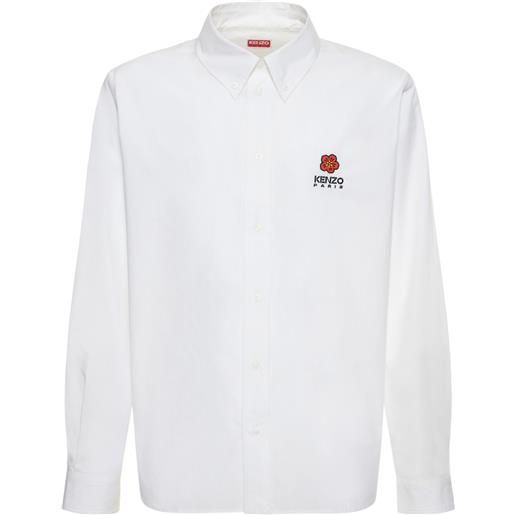 KENZO PARIS camicia in popeline di cotone con logo