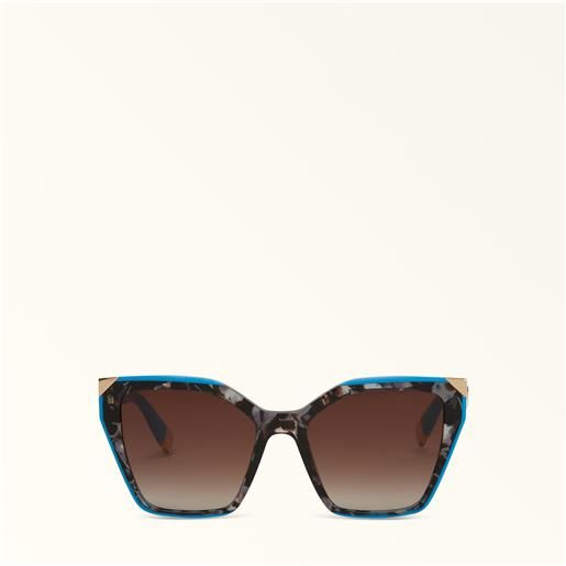 Furla sunglasses sfu686 occhiali da sole havana marrone acetato color-block donna