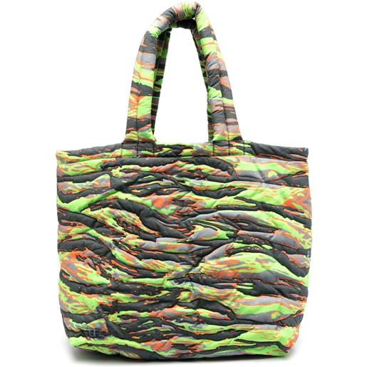 ERL borsa tote con stampa camouflage - verde