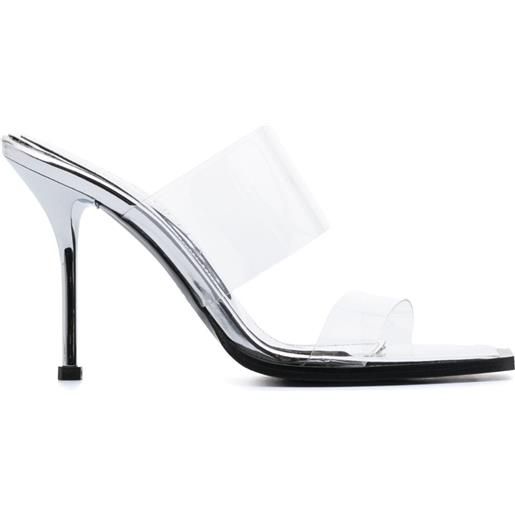 Alexander McQueen mules trasparenti 105mm - argento