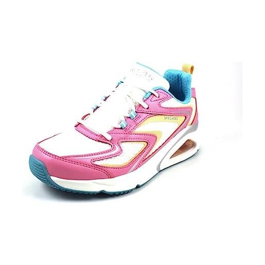 Skechers tres-air straordinario-arioso, scarpe da ginnastica donna, rosa duraleather maglia bianca blu e nat, 38.5 eu