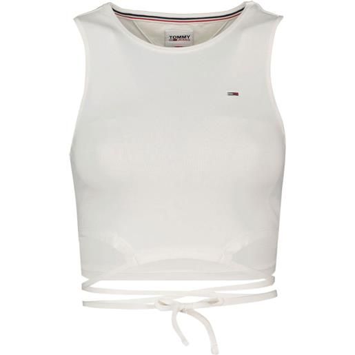 TOMMY JEANS top crop con laccetti donna