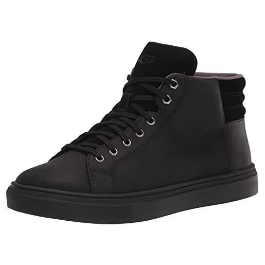 UGG baysider high weather, shoes uomo, black tnl leather, 46 eu