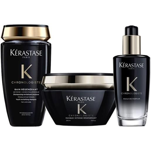 Kérastase kerastase chronologiste bain+masque intense+huile de parfum 250+200+100ml - kit rivitalizzante per cute e capelli