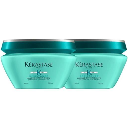 Kérastase kerastase resistance masque extentioniste x 2 pezzi 200ml - kit rinforzante per capelli lunghi