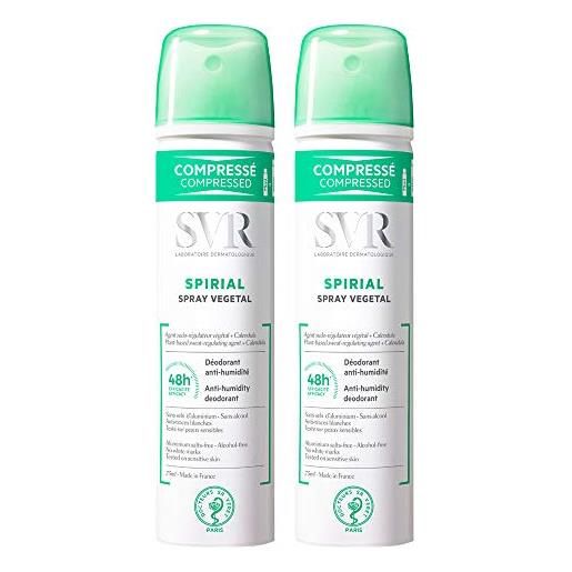 SVR spirial spray végétal deodorante antiumidità 48h 2 x 75ml