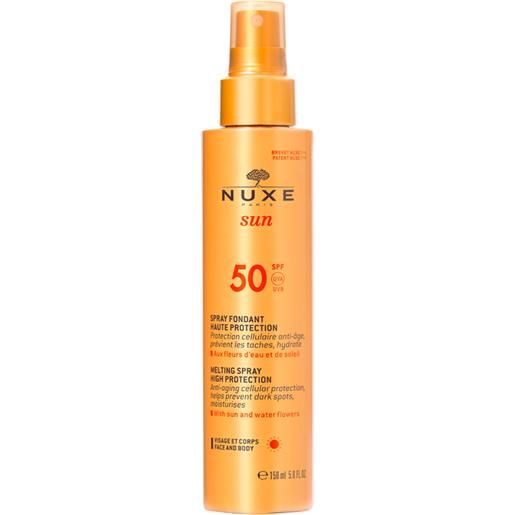 NUXE sun spray fondant haute protection spf50 visage et corps 150 ml