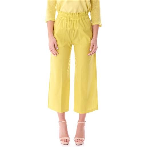 MARIA BELLENTANI pantalone gaucho MARIA BELLENTANI con elastico, colore giallo