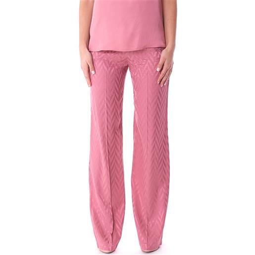 TWINSET pantalone palazzo TWINSET chevron, colore rosa