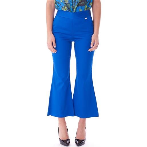 LUCKYLU pantalone trombeta LUCKYLU in cotone, colore bluette