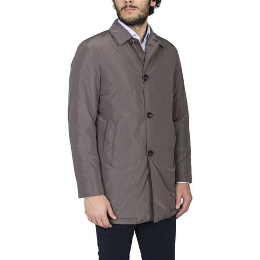 Domenico Tagliente cappotto copri giacca, colore fango
