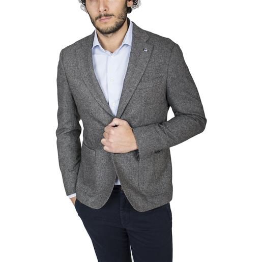 Domenico Tagliente giacca in lana drop 7, colore grigio